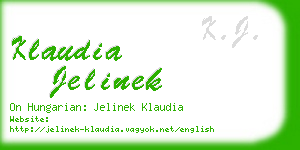 klaudia jelinek business card